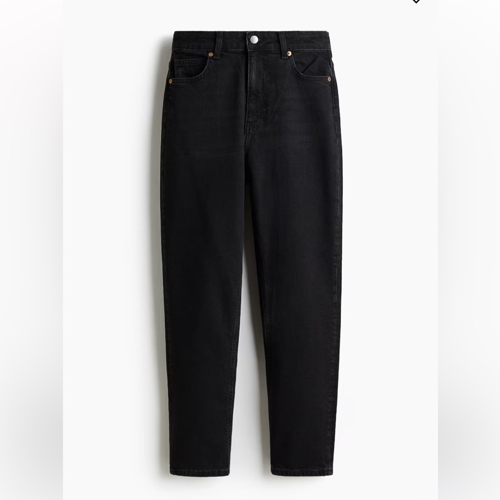 H&M Mom High Waist Black Denim Jeans